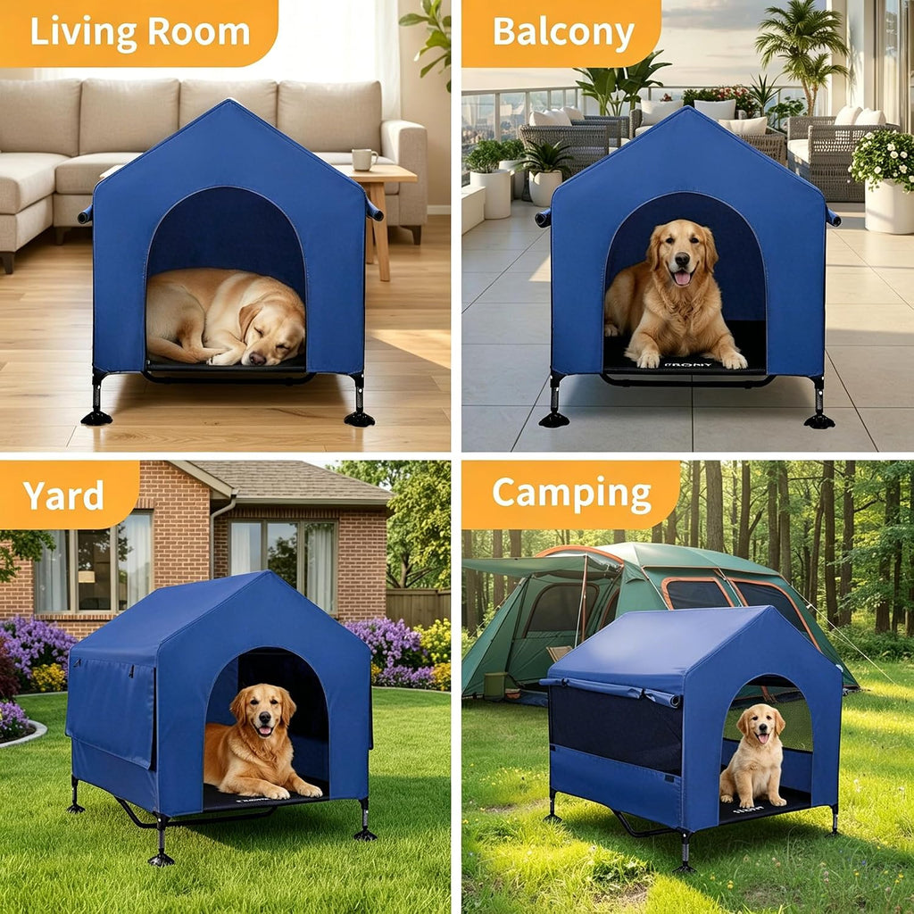 Dog House, Large Dog Houses Outdoor Indoor Elevated Dog Cot Bed