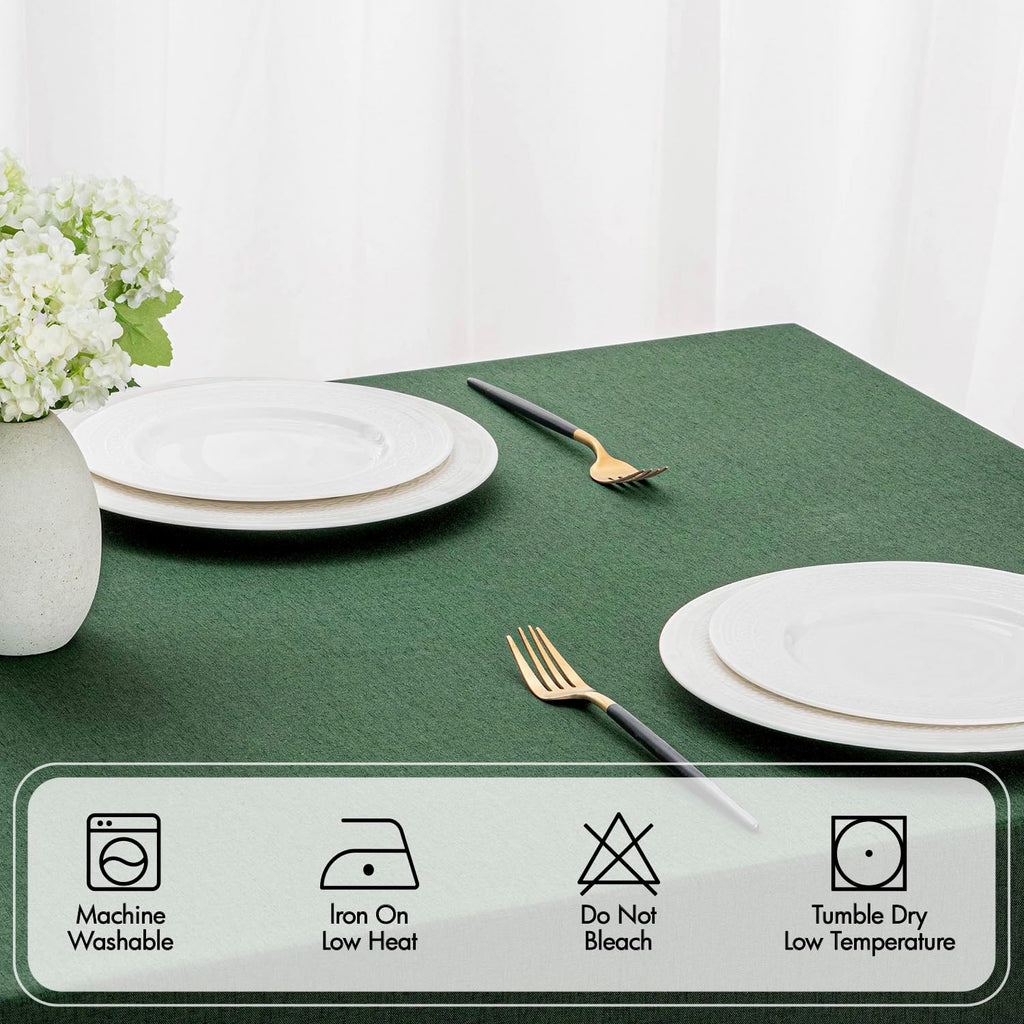 Army Green Rectangle Christmas Tablecloth with Cutouts 60x84 Inch