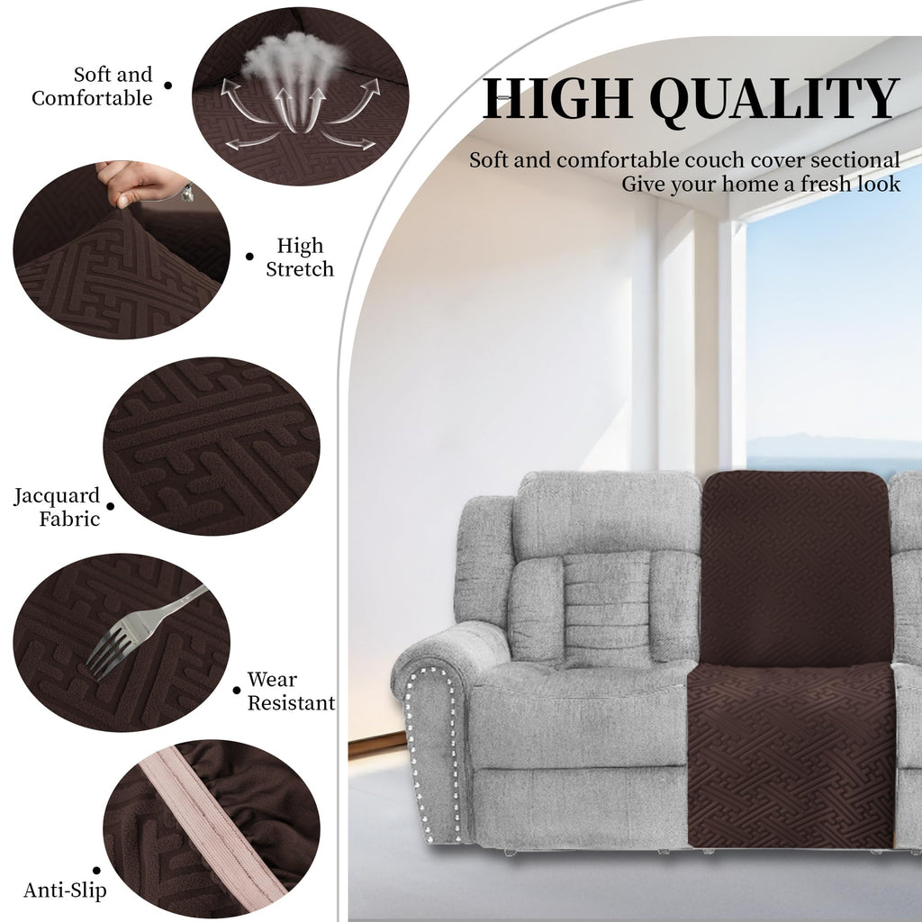100% Waterproof Sectional Recliner Couch Covers for Reclining Couch L Shaped Corner Sectional Sofa Cover Jacquard