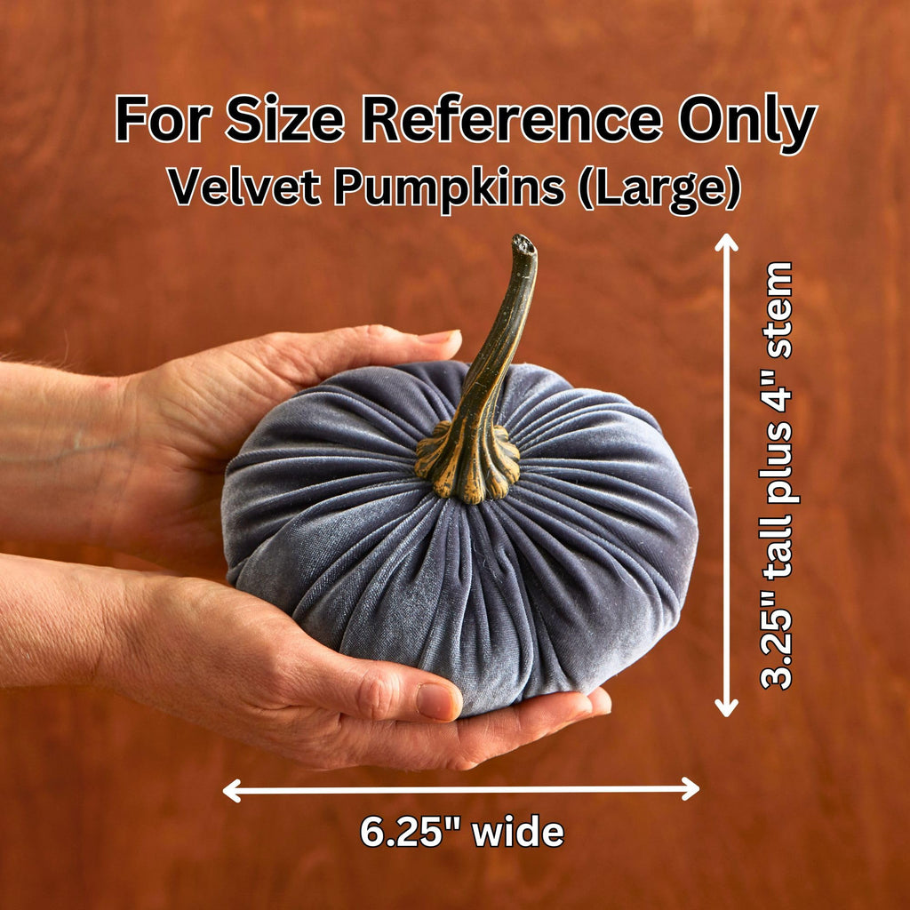 Set of 3 Velvet 6.25 Inch Pumpkins (Harvest, Bronze, Rust)