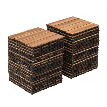 36 Pack 12"X12" Interlocking Deck Tiles Outdoor, Wood Composite Deck Tiles, Flooring Waterproof Patio Tiles Outdoor