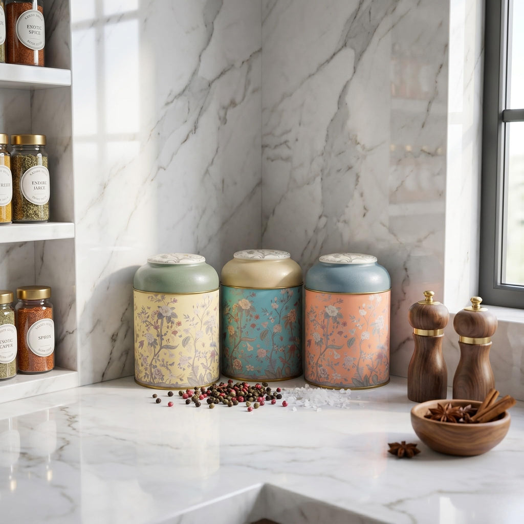 7 Pcs Bread Box Set Countertop and Canisters Sets for the Kitchen Ideal for Bread Basket Sugar Container Coffee