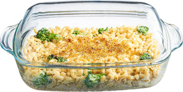 Glass Casserole Baking Dish: Clear Glass Round Casserole Dish with Lid and Handles, Covered Bowl for Cooking, Baking