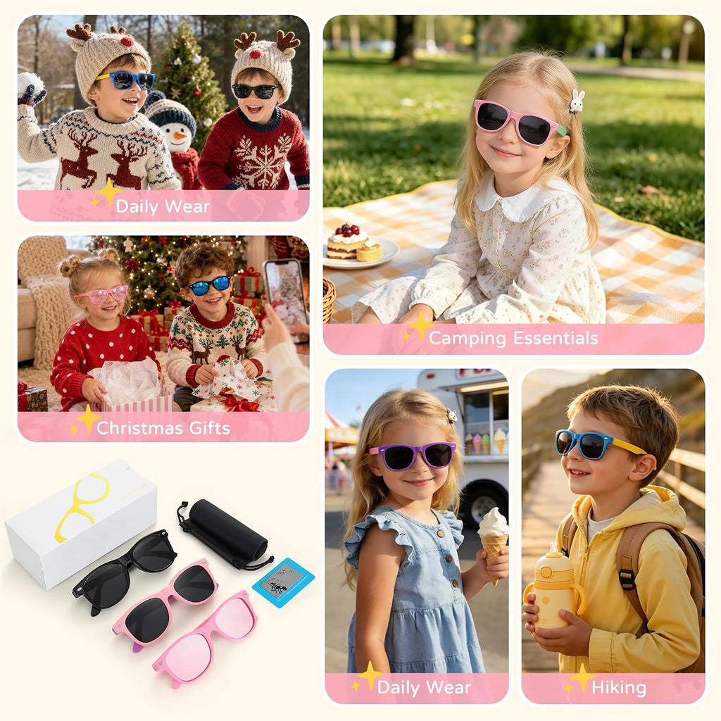 Polarized Kids Sunglasses Toddler Baby Glasses for Girls Boy