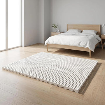 Foldable Floor Bed Frame, Japanese Tatami Mat Style Platform Bed Base, Bed Plate for Futon Frame Mattress, Floor