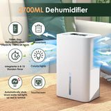 Portable Home Dehumidifier for Basements Bathroom Bedroom|91 OZ Tank|900 sq.ft Coverage|Quiet Smart Design with Auto