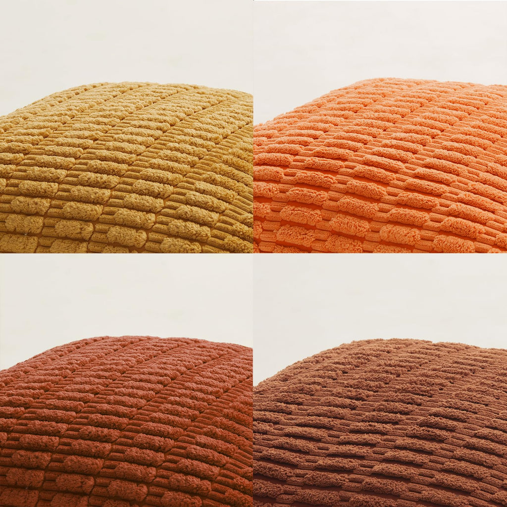 4 Packs Decorative Throw Pillow Covers Couch Bed, Modern Farmhouse Boho Home Décor Accent Cushion Case, 26" x 26"