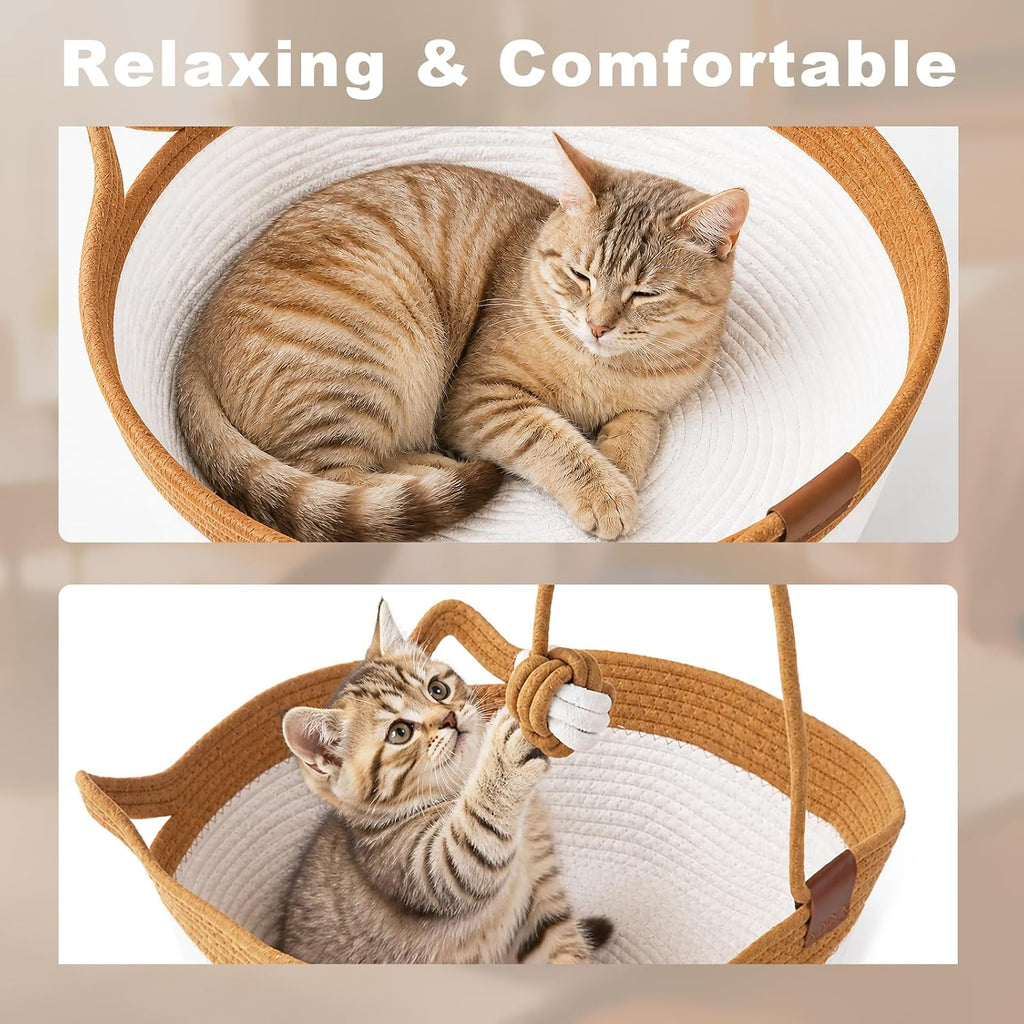 Stimuli Handwoven Cat Basket, Instinct Basket for Cats Basket Bed, Cat Bed
