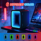 Mini Fridge, 4L/6 Can Small fridge with Dimmable Gaming Light for Bedroom,Office,Gaming room and Car,AC/DC Portable