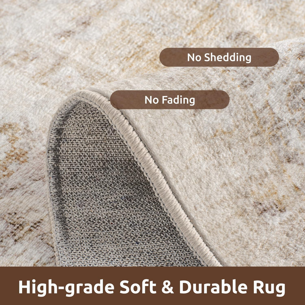 3X5 Area Rug-Soft Washable Vintage Throw Accent Rugs for Living Room, Entryway, Bedroom, Kitchen, Ba