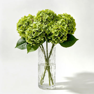 5Pcs Latex Real Touch Hydrangea Fake, 24.5 Inch, Green