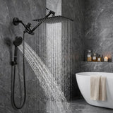 Shower Head, 8‘’ High Pressure Rainfall Shower Head/Handheld Shower Combo with 11'' Extension Arm