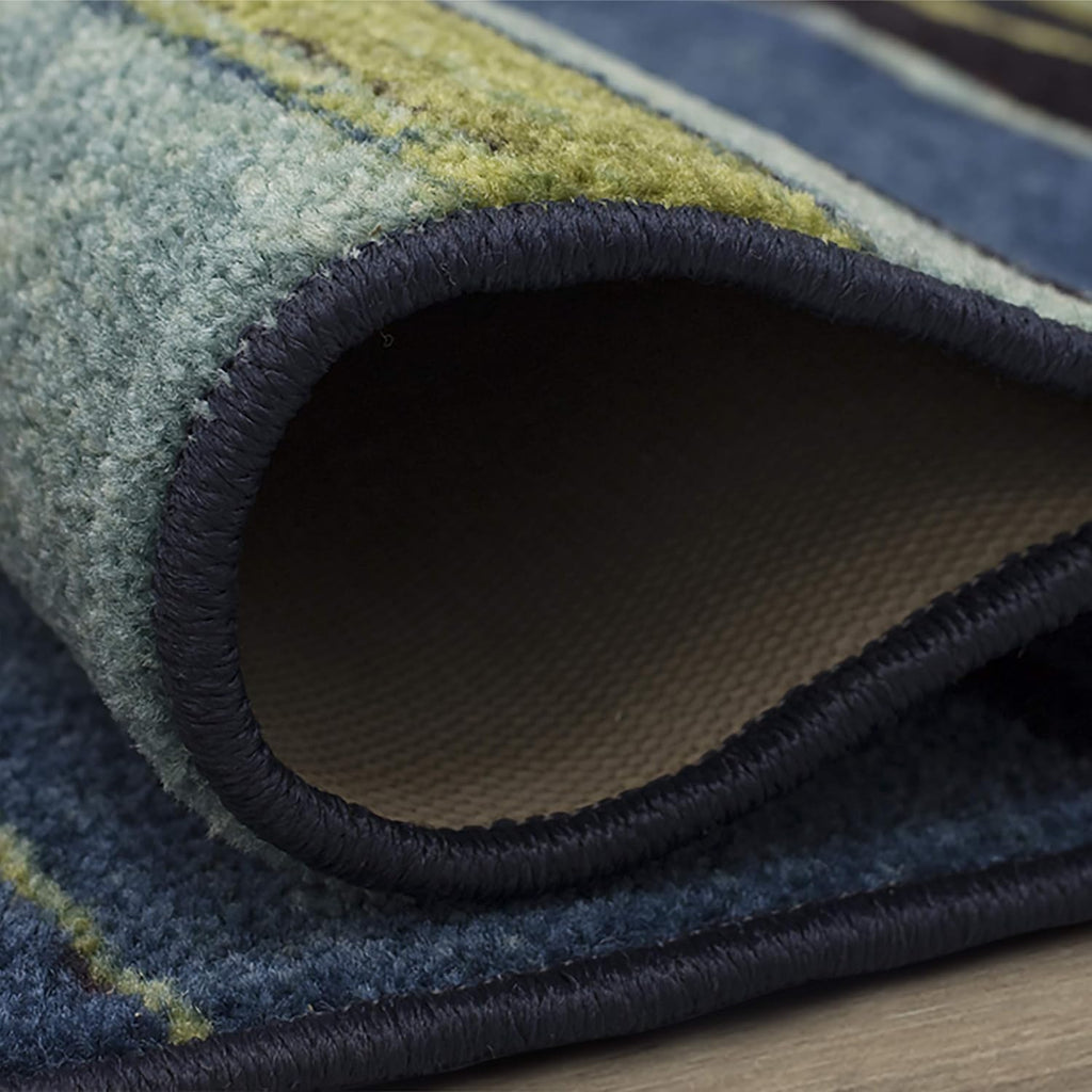 Area Rug Rainbow Stripe 2' x 5'