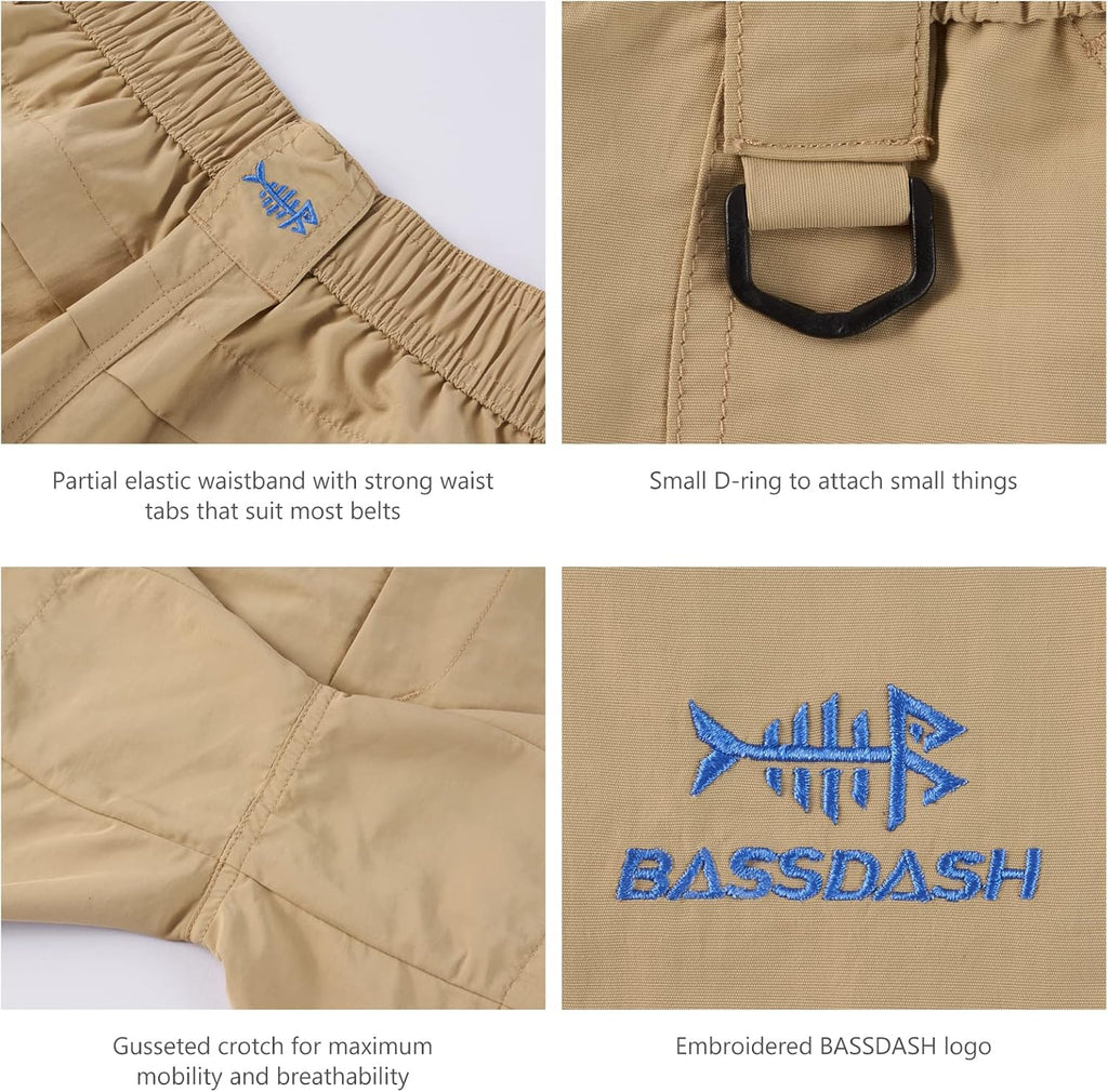Youth 5" Fishing Shorts UPF 50+ Water Resistant Quick Dry Boys Girls Hiking Cargo Shorts with Pockets FP03Y