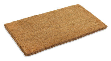 1" Thick Natural Woven Coco Coir Doormat, 18" x 30", Heavy-Duty Coconut Fiber Scraper Mat for Front Door, Entryway &