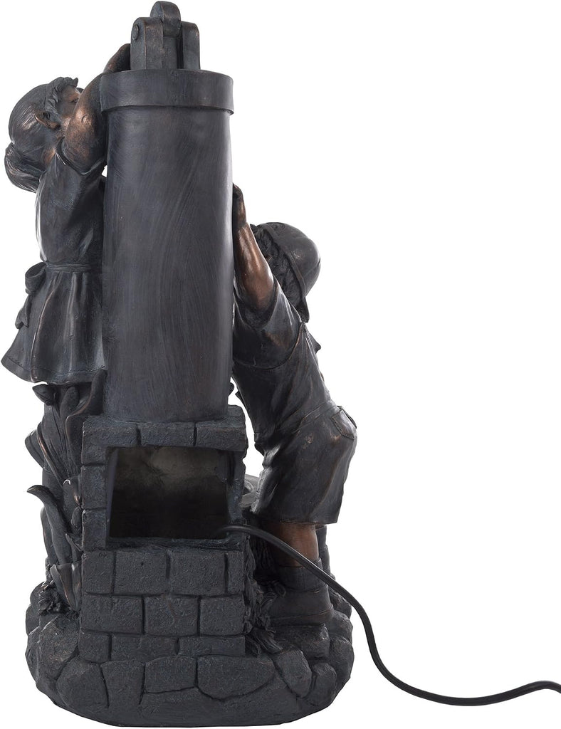Boy and Girl Water Outdoor Fountain