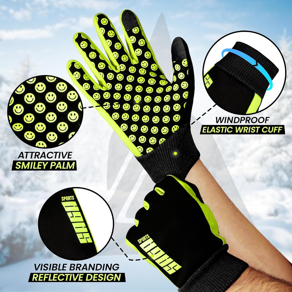 Kids Warm Winter Gloves Touchscreen Running Cold Weather