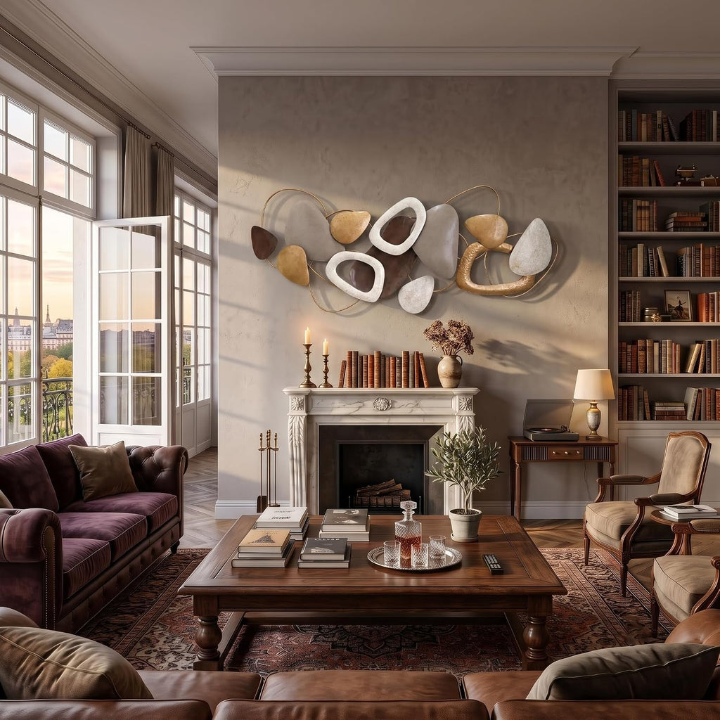 Large 3D Metal Wall Decor, Nature-Inspired Design