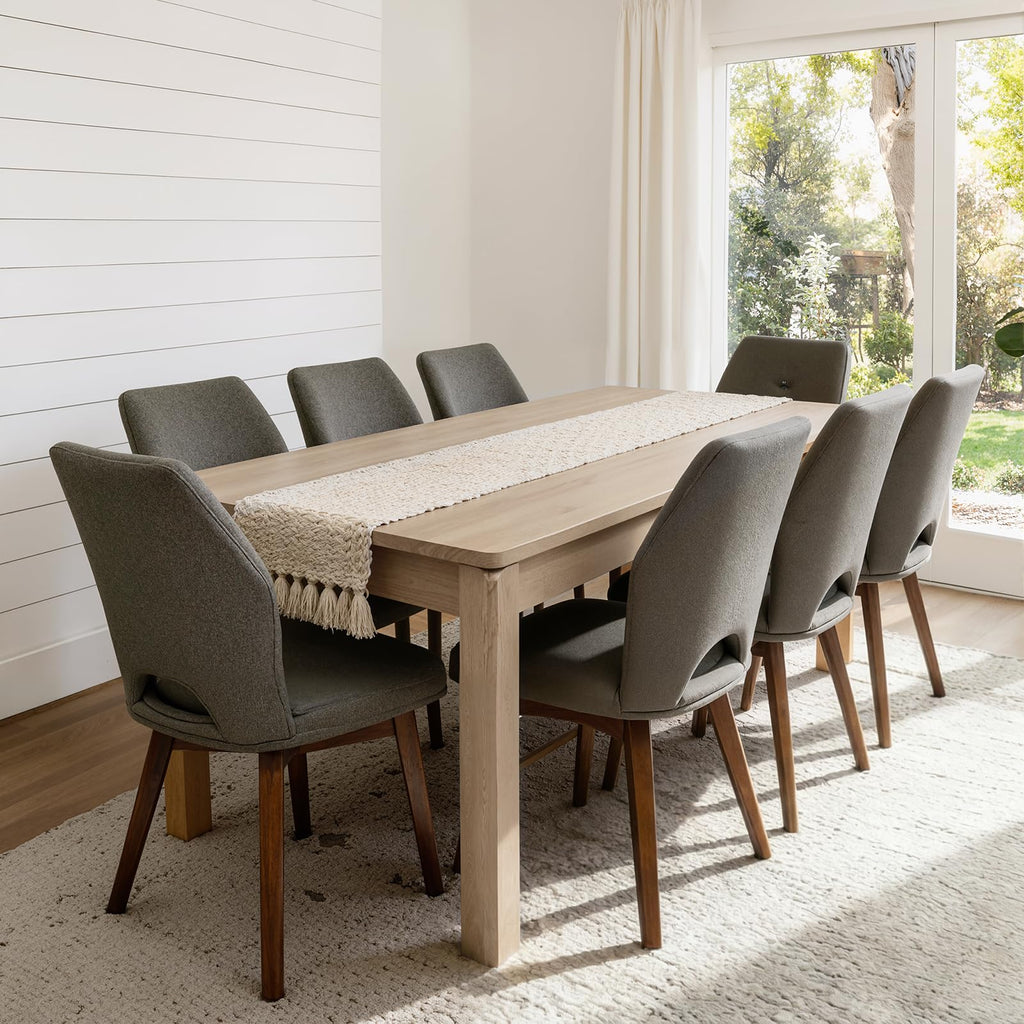 Farmhouse Dining Table for 6, Rectangle Dining Table, Kitchen Table Oak