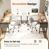 L Shaped Desk Computer Gaming Corner Table 51 Inch Home Office Writing Student Work PC Workstation with Side Storage