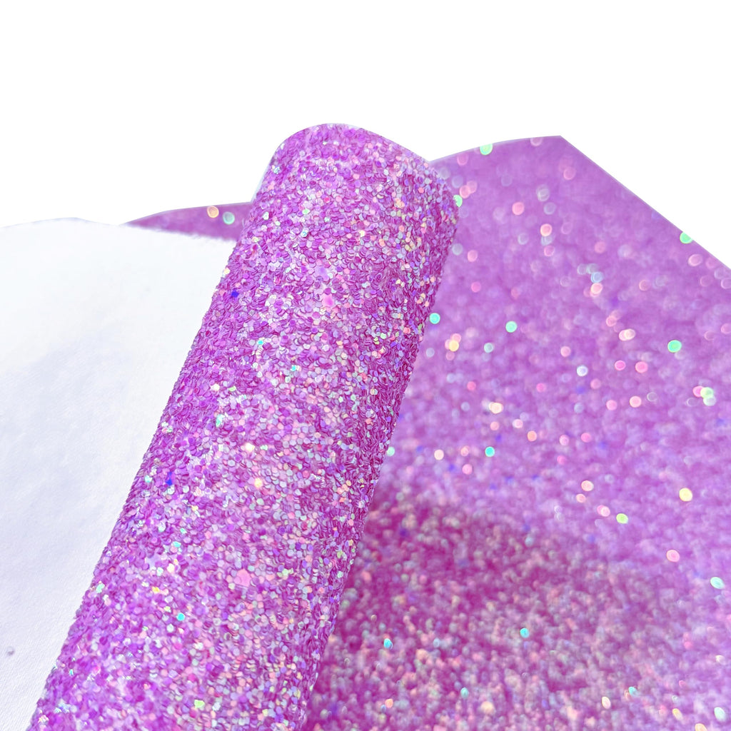 Sparkly Chunky Glitter PU Faux Leather Roll 52" x12", Thick Glitter Vinyl Fabric for Bulk DIY Bow Earring & Accessory