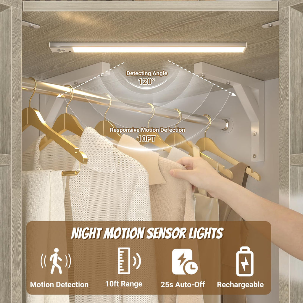 Corner Closet System with 2 Motion Sensor Lights, 39.2" Corner Closet Organizer with 12 Shelves, Closet System with 2