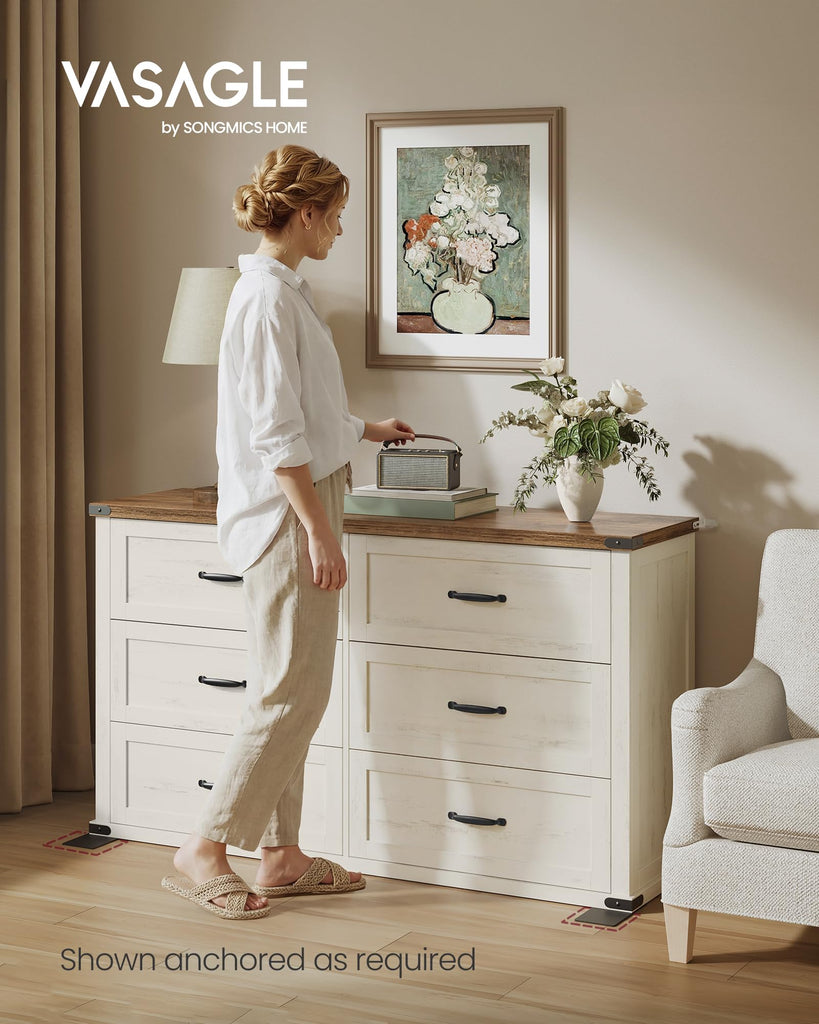 Modern 6-Drawer, Clothes Storage Cabinet
