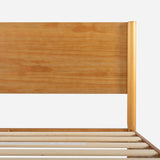 Allen Mid Century Wood Platform Bed Frame, Solid Wood Foundation, Wood Slat Support, No Box Spring Needed