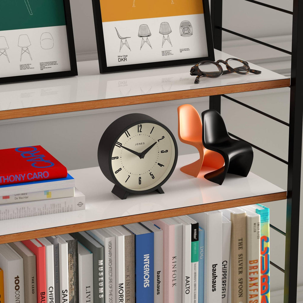 Venus Desk Clock | Modern Round Design | Black