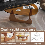 Modern Glass Coffee Table, Mid Century Small Coffee Table