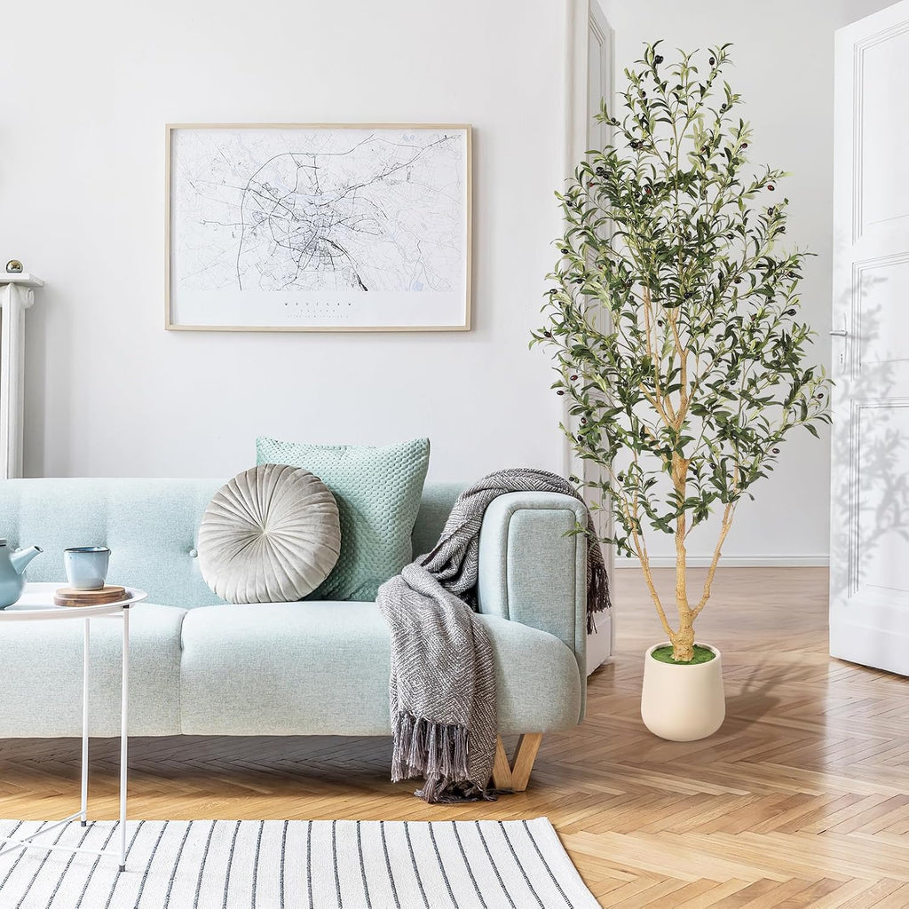 Faux Olive Tree 7ft with Planter Home Indoor Decor