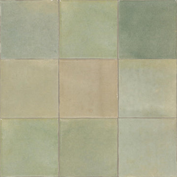 Zellige 4" x 4" Ceramic Wall Tile in Glossy Salvia (7.98 SQFT per Carton) (76 PC per Carton)
