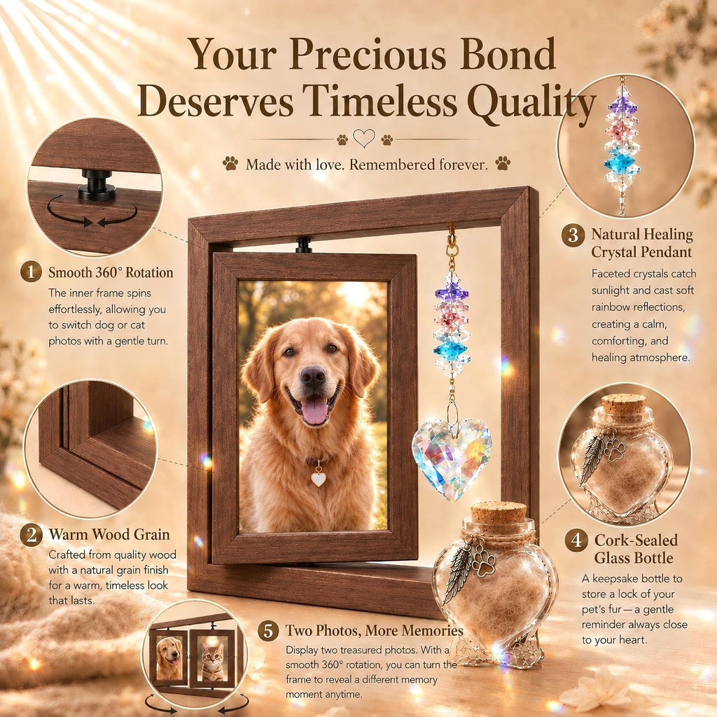 Dog Memorial Gifts For Loss of Dog, Heaven Sympathy Gifts with Suncatcher