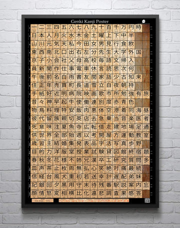 Japanese Language Learning Poster (24"x36") - Learn over 300 Characters of the Japanese Alphabet, Large Matte
