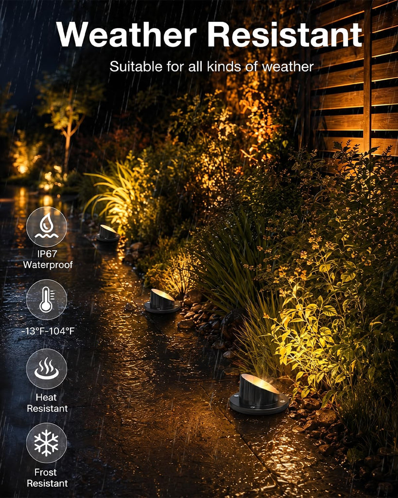 Low Voltage Landscape Lights, 12W LED Outdoor In-Ground Lights