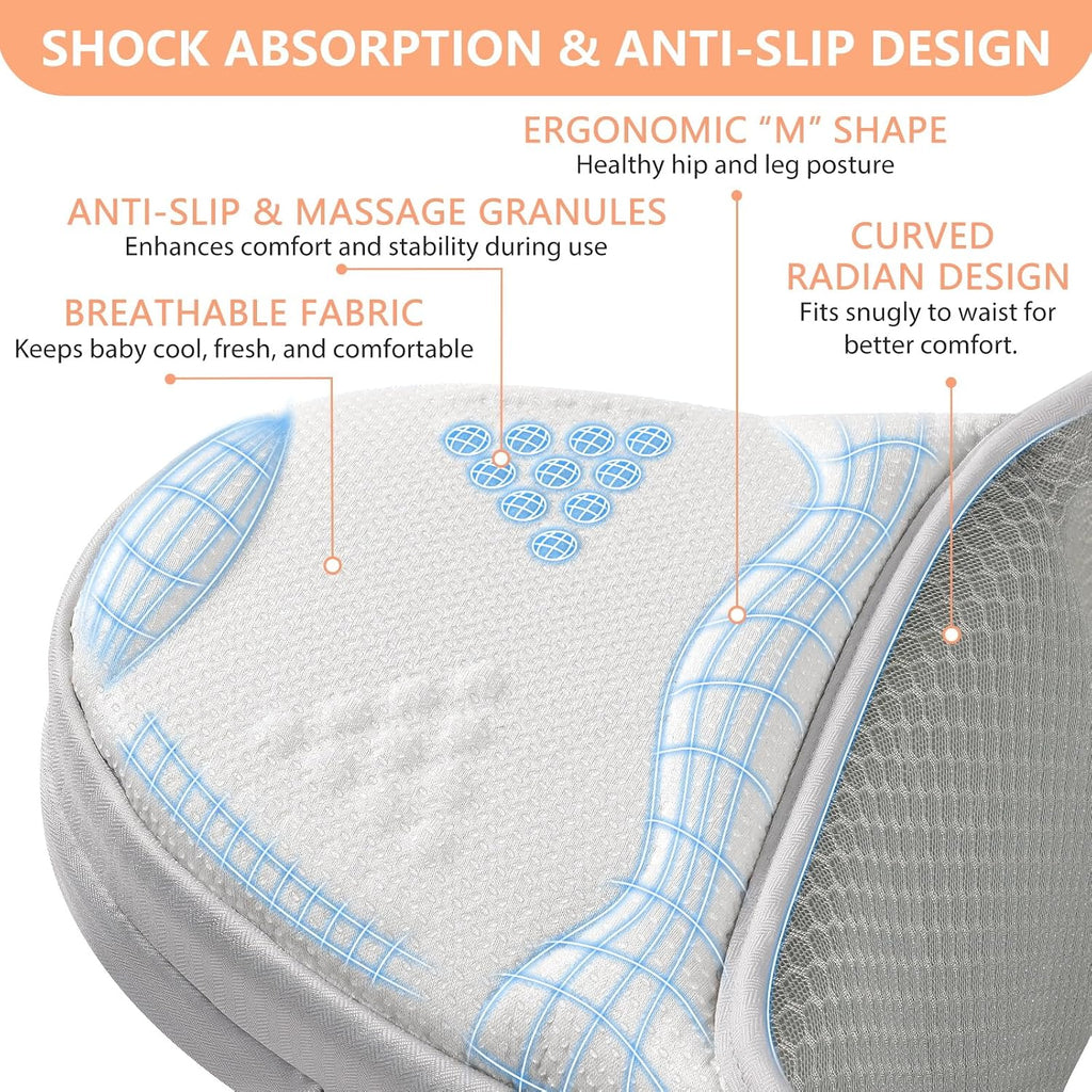 Baby Hip Carrier,Baby Carrier with Adjustable Waistband & Breathable Mesh, Ergonomic Carrier with Non-Slip Hip Seat