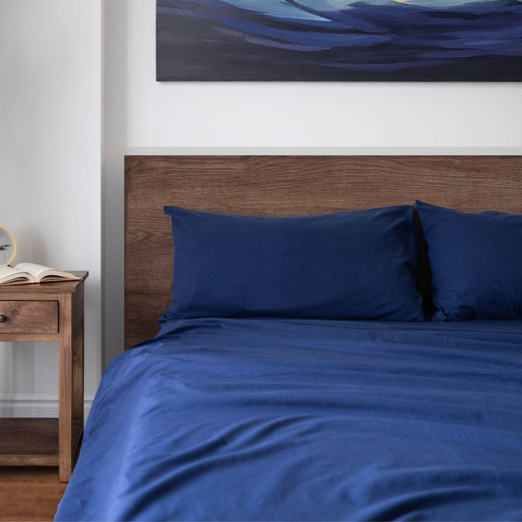 100% Cotton 4PCs Flannel Sheet Set | Double-Brushed for Extra Softness, Warm & Breathable, Extra Deep Pockets fits Up