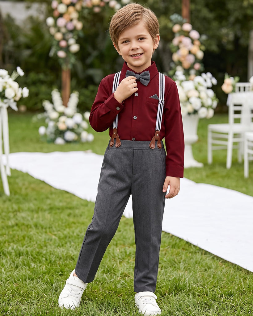 Toddler Boy Dress Clothes Suit Boys Wedding Formal Outfits