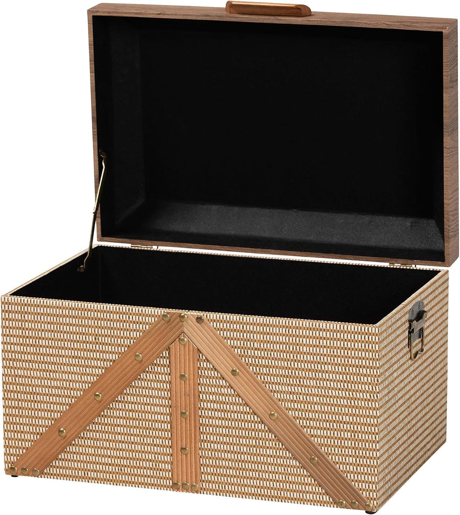 Kande Storage Trunk Decorative Storage Chest with Hinged Top