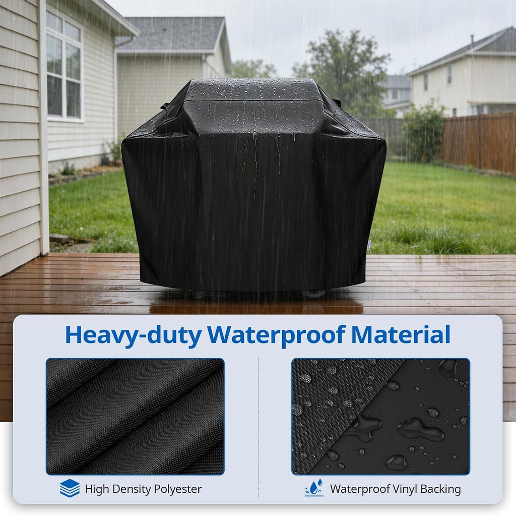 Gas Grill Cover 60 Inch, Outdoor Heavy Duty Waterproof Barbecue Gas Cover, UV and Fade Resistant, All Weather