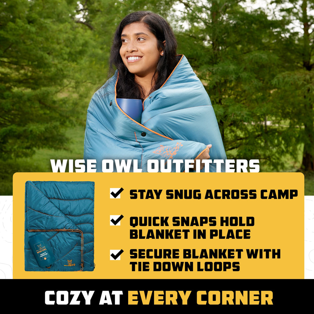 Camping Blanket, Packable Puffy Quilt for Backpacking