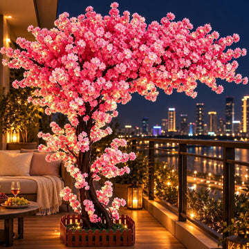 6FT Artificial Cherry Blossom Tree Pink, Fake Sakura Tree Indoor Decor