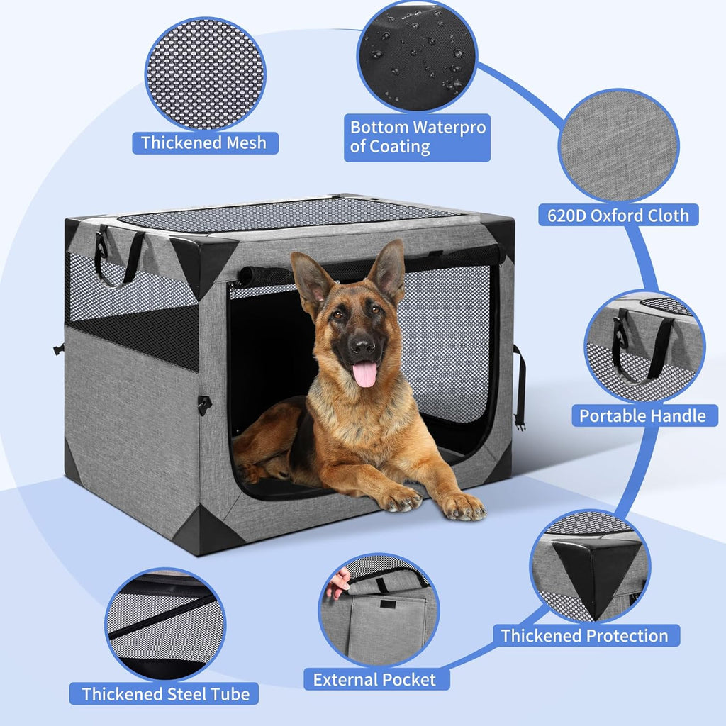 Dog Crate,36x25x25 Inch Large Dog Crate for Large or Medium Dogs, Portable and Foldable Design of Dog Cage
