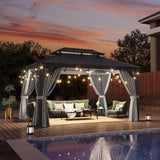 10' X 14' Hardtop Gazebo with Drainage System, Aluminum Outd - Image 2