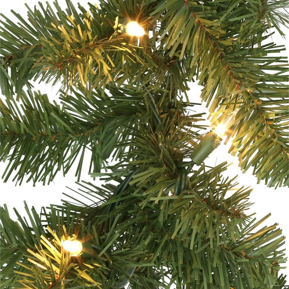 Holiday 18 ft. (2 - 9 ft. Pieces) Pre-Lit Kingston Indoor/Outdoor Garland Decoration with 70 Sparkling Warm Clear