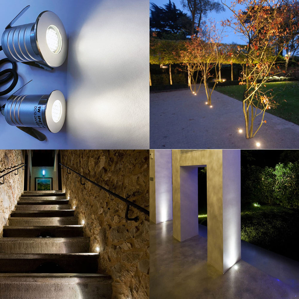 LED In-Ground Well Lights Anti-Glare,3W 12V-24V DC, IP67 Waterproof Recessed Lamp,Buried Underground Outdoor