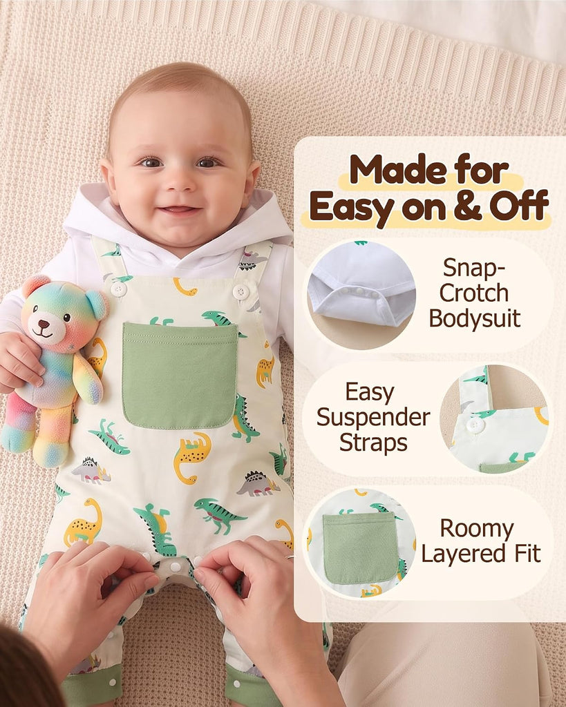 Baby Boy Clothes Newborn Outfit Long Sleeves Infant Romper Fall Winter Jumpsuit Animals Overalls Pants