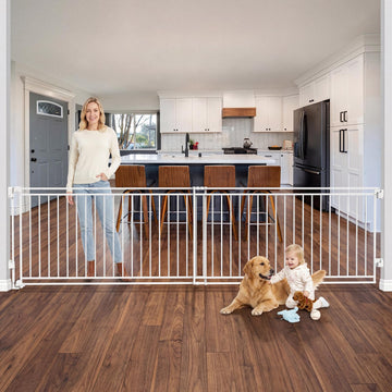 58-108" Extra Wide Baby Gate for Large Opening, Safety Extra Long Dog Gate