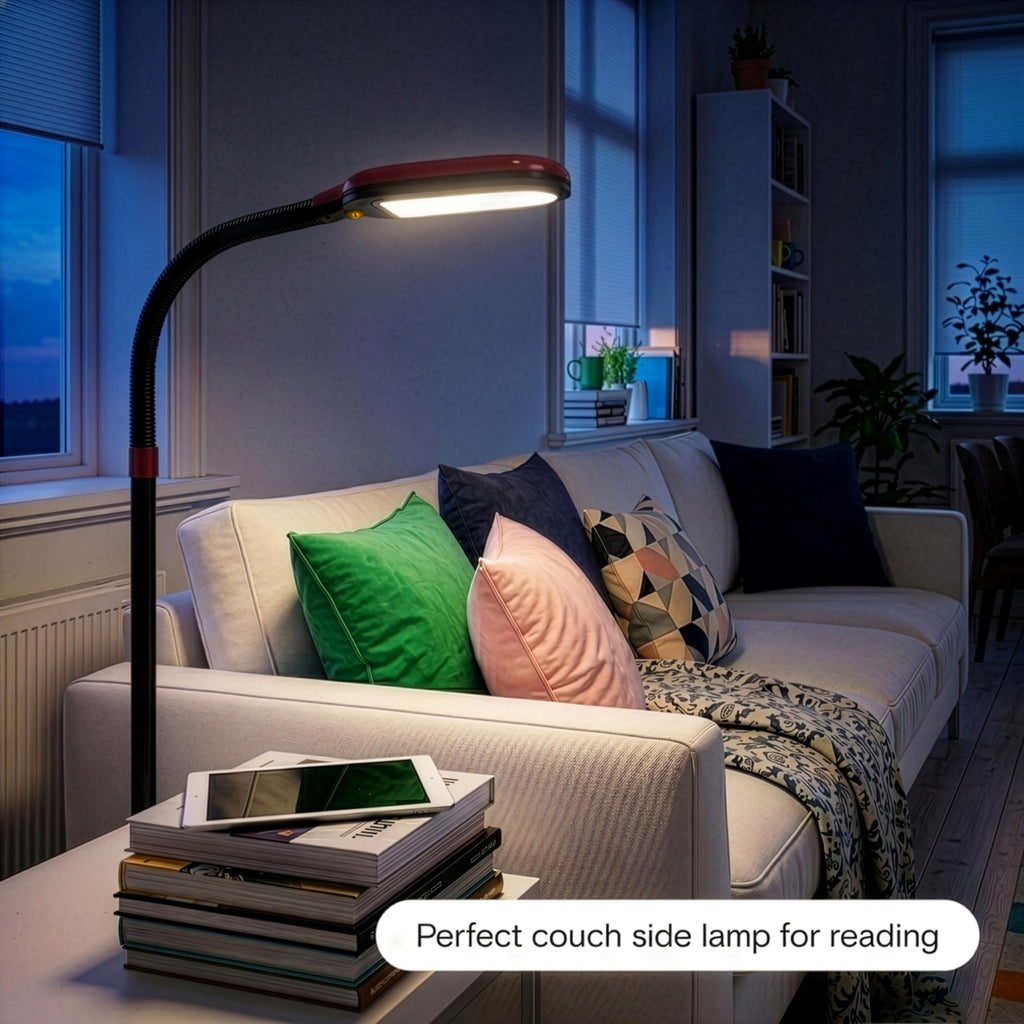 Litespan - Bright LED Floor Reading Lamp for Over Chair Crafts and Reading, Estheticians' Light for Lash Extensions