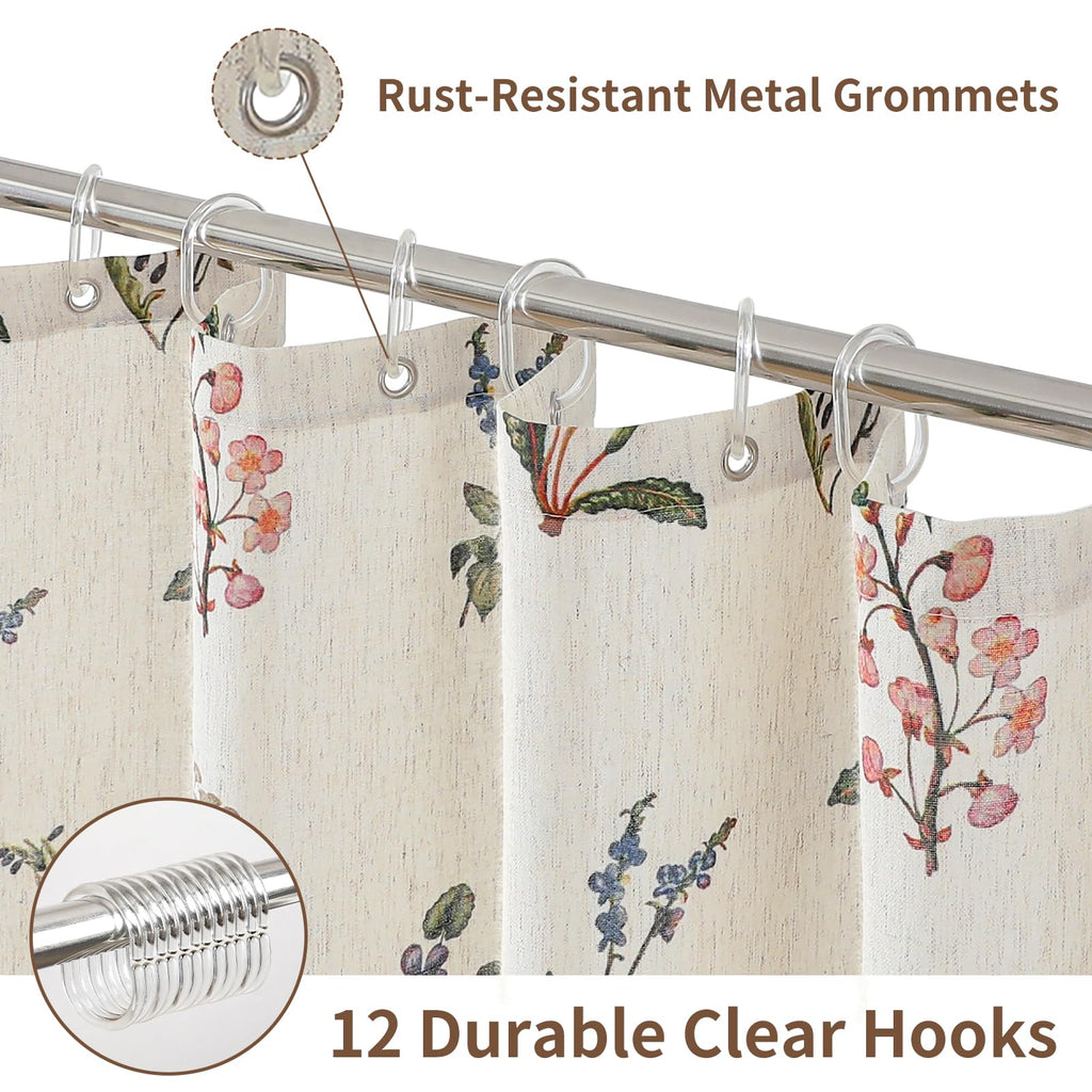 French Country Floral Linen, 72" W x 84" L